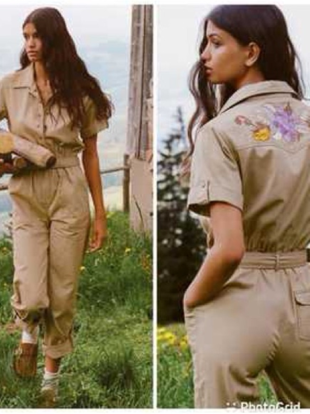 NWOT Spell Foxglove Utility Jumpsuit with Embroidery